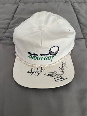 2001 Merrill Lynch Shootout Signed Hat ⛳ Phil Mickelson + Stricker + McCarron